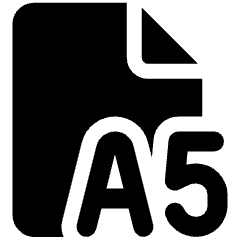 Paper Sizes A5 Icon from Ultimate Bold Set