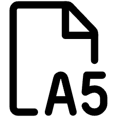 Paper Sizes A5 Icon from Ultimate Regular Set