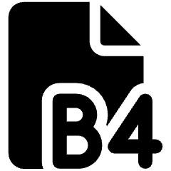 Paper Sizes B4 Icon from Ultimate Bold Set