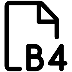 Paper Sizes B4 Icon from Ultimate Regular Set