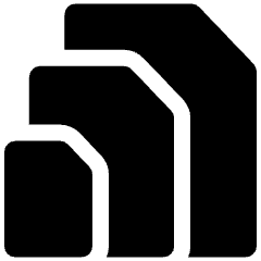 Paper Sizes Compare Stack Icon from Ultimate Bold Set