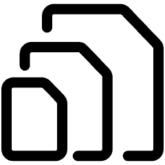 Paper Sizes Compare Stack Icon from Ultimate Regular Set