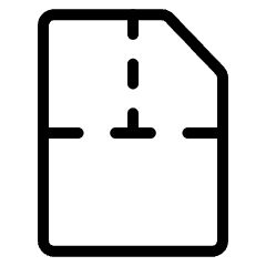 Paper Sizes Folding Dash Icon from Ultimate Light Set