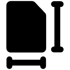 Paper Sizes One Document Measure Icon from Ultimate Bold Set