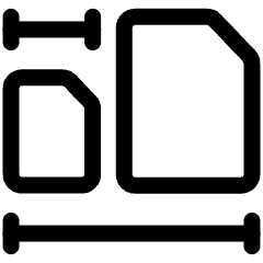 Paper Sizes Two Document Measure 1 Icon from Ultimate Regular Set