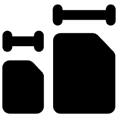 Paper Sizes Two Document Measure 2 Icon from Ultimate Bold Set