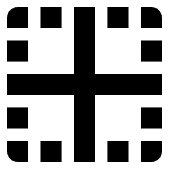 Cell Border Center Horizontal Vertical Icon from Nova Solid Set