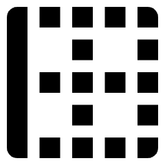 Cell Border Left Icon from Nova Solid Set