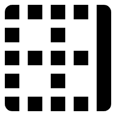 Cell Border Right Icon from Nova Solid Set