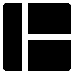 Layout Left Split Vertical Row Icon from Nova Solid Set