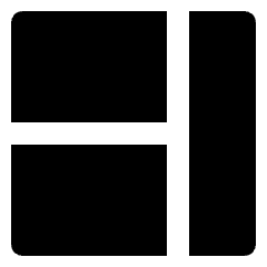 Layout Right Split Center Row Icon from Nova Solid Set