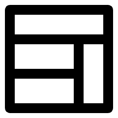 Layout Top Right Split Center Row Icon from Nova Line Set