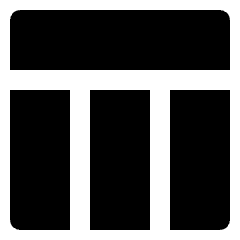 Layout Top Split Three Column Icon from Nova Solid Set