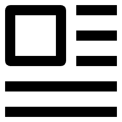 Paragraph Image Left Icon from Nova Line Set