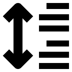 Paragraph Spacing Icon from Nova Solid Set