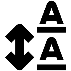 Text Spacing Icon from Nova Solid Set