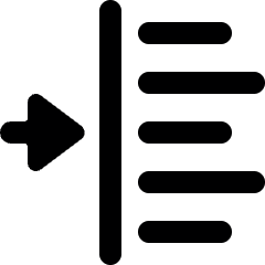 Indent Left Alternate Icon from Ultimate Bold Set