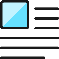 Paragraph Image Left Icon from Ultimate Colors Set