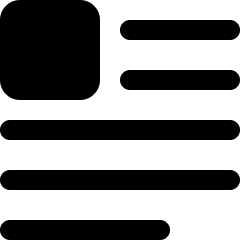 Paragraph Image Left Icon from Ultimate Bold Set