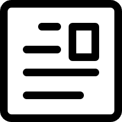 Paragraph Image Right Icon from Ultimate Regular Set