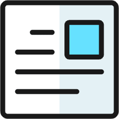 Paragraph Image Right Icon from Ultimate Colors Set