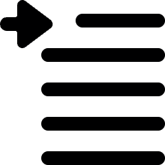 Paragraph Indent First Line Icon from Ultimate Bold Set