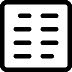 Paragraph Two Column Icon from Ultimate Regular Set