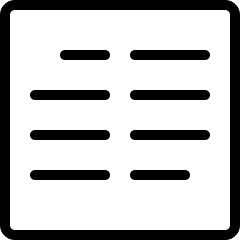 Paragraph Two Column Icon from Ultimate Light Set