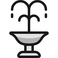 Park Fountain Icon from Ultimate Colors Set