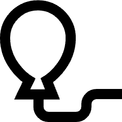 Balloon Icon from Sharp Line Set