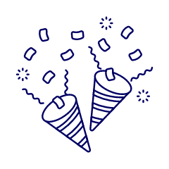 Celebration Confentti Illustration from UX Line Set