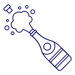 Champagne Celebration 2 Illustration from UX Line Set