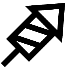 Fireworks Rocket Icon from Sharp Line Set