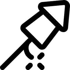 Fireworks Rocket Icon from Core Line Set