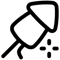 Fireworks Rocket Icon from Plump Line Set