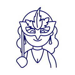 Mask Party 4 Illustration from UX Line Set