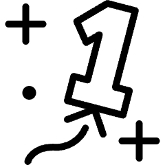 Number Balloon Icon from Ultimate Light Set