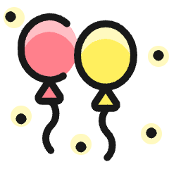 Party Balloons Icon from Ultimate Colors Set