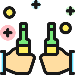 Party Beer Cheers Icon from Ultimate Colors Set
