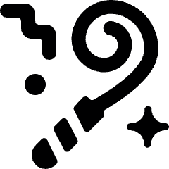 Party Confetti Whistle Icon from Ultimate Bold Set