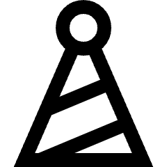 Party Hat Icon from Sharp Line Set