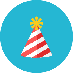 Party Hat Icon from Kameleon Colors Set