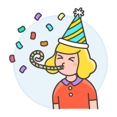 Party Horn 1 Illustration from UX Colors Set