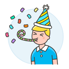 Party Horn 4 Illustration from UX Colors Set