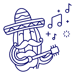 Party Mexicam Illustration from UX Line Set