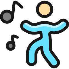 Party Music Dance Icon from Ultimate Colors Set