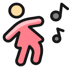 Party Music Dance Woman Icon from Ultimate Colors Set