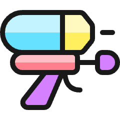 Party Water Gun Icon from Ultimate Colors Set