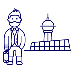 Airport Passenger 1 Illustration from UX Line Set