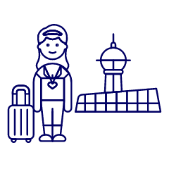 Airport Passenger 4 Illustration from UX Line Set